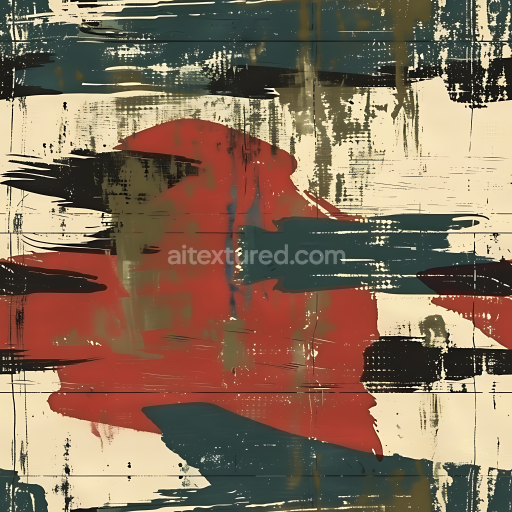 Seamless 3D Abstract Paint Stroke Camouflage PBR Texture with Distressed Painterly Look