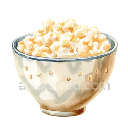 seamless Breakfast Illustration of a Bowl Filled with Puffed Rice Cereal texture 8k free download PBR