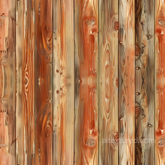 Rustic Pine Wood PBR Texture with Knotted, Weathered Planks Wood texture preview