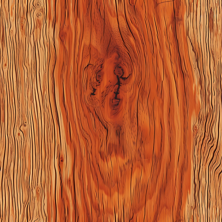 Warm Red Pine Wood Planks with Knots and Grain seamless PBR texture preview