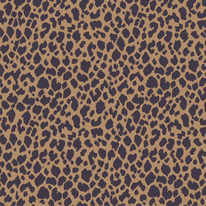 Leopard Print Fabric in Classic Brown and Black seamless PBR texture preview