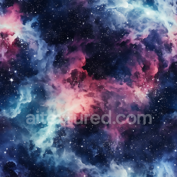 seamless Seamless 3D Space PBR Texture Featuring Vibrant Nebula Clouds and Starfield texture 8k free download PBR