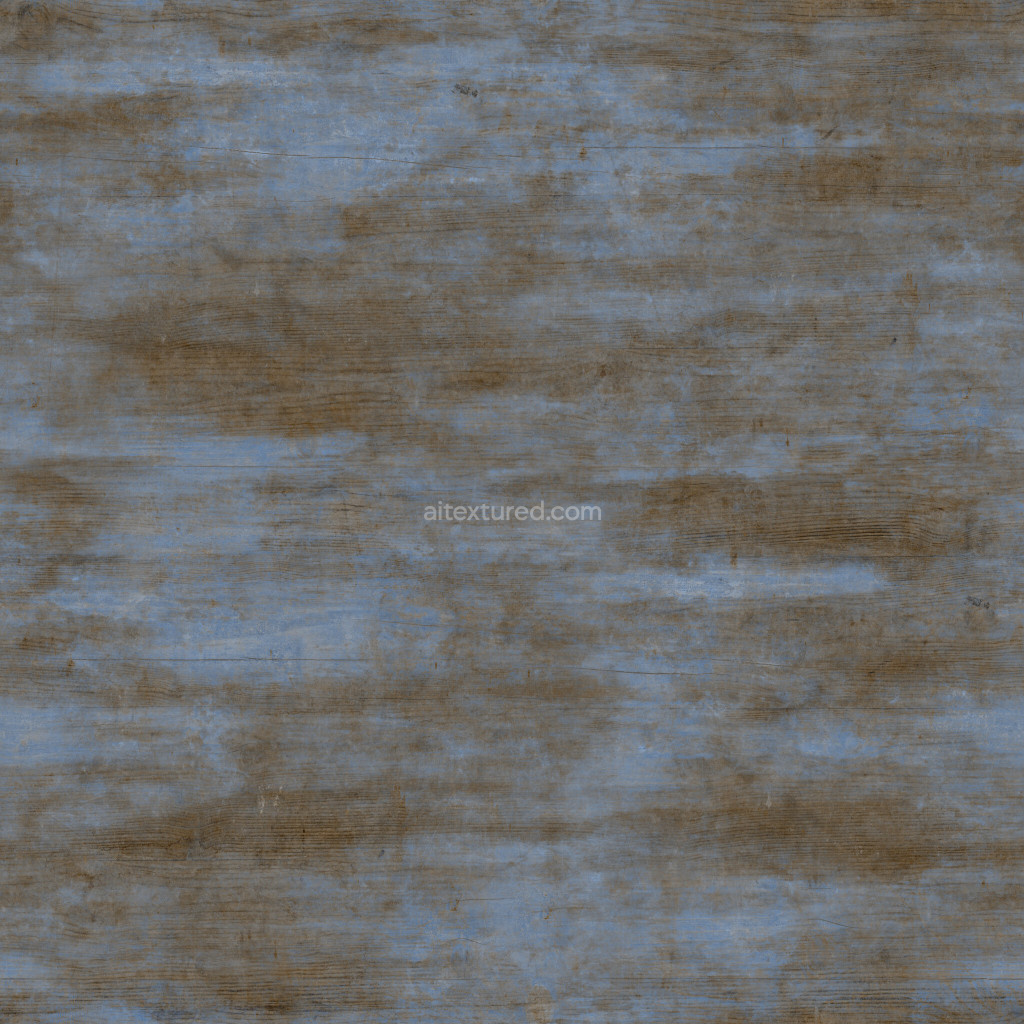 Seamless painted wood texture in blue and brown hues