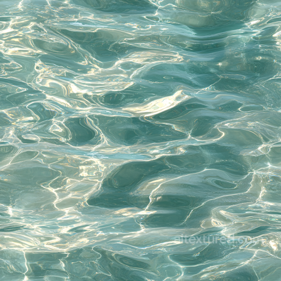 Clear Calm Sea Water Seamless Texture with Light Reflections Water texture preview