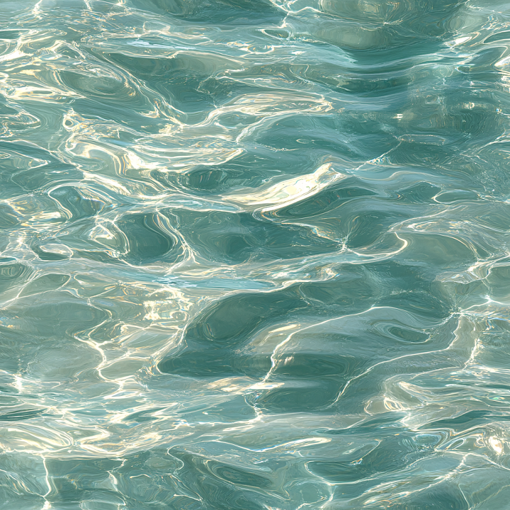 Clear Calm Sea Water with Light Reflections seamless PBR texture preview
