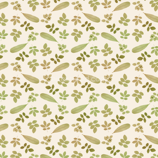 Preview — Seamless 3D PBR Texture with Delicate Green Wild Flower Leaf Motif on Cream Background