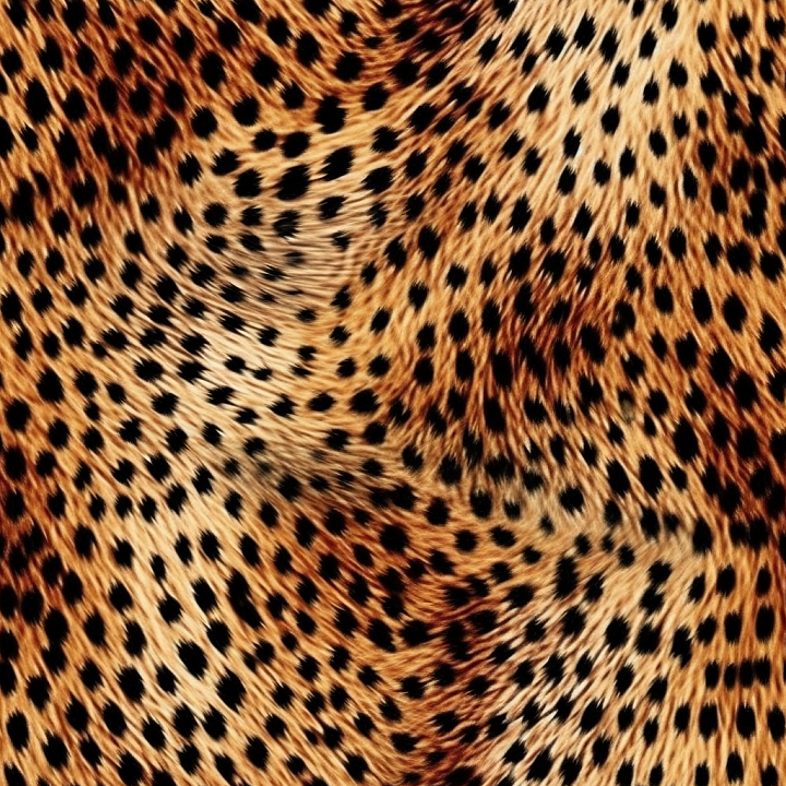 Leopard Print Fur with Natural Spot Patterns and Warm Golden Tones seamless PBR texture preview