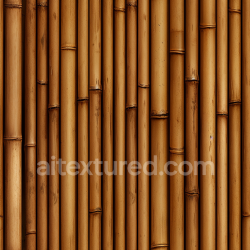 seamless Seamless 3D PBR Texture of Vertical Bamboo Culms with Natural Brown Finish texture 8k free download PBR