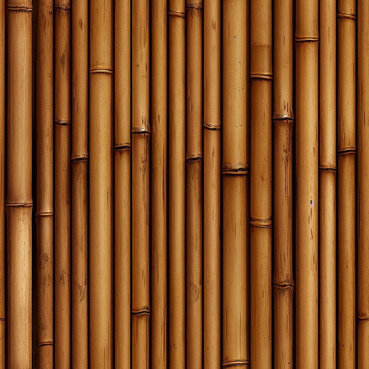Vertical Bamboo Culms with Natural Brown Finish seamless PBR texture preview