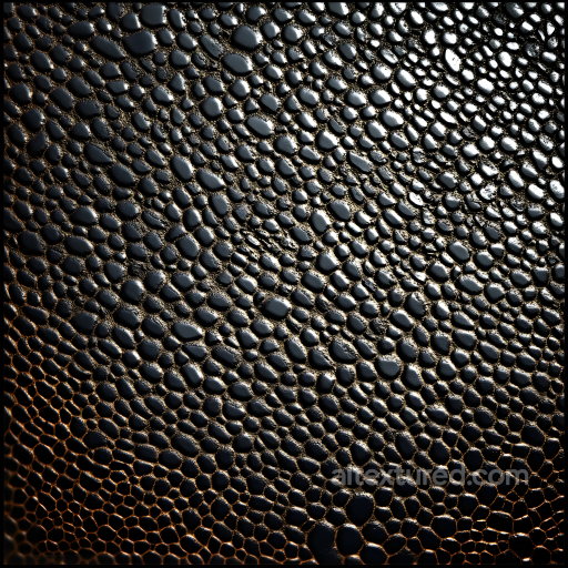Black Reptilian Skin Seamless Texture with Distinct Scale Pattern seamless Skin PBR texture