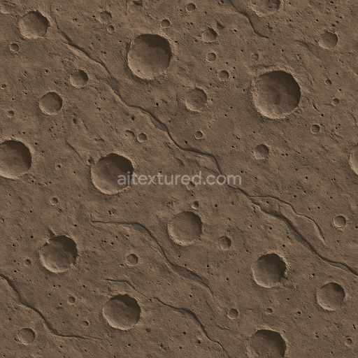 Seamless 3d texture pbr 8k rocky planet cratered surface with basaltic rock detail