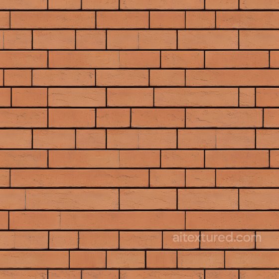 cracked brick wall PBR texture with uniform orange-red bricks and subtle fractures Brick texture preview