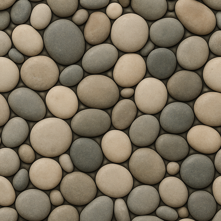 Smooth Pebble seamless PBR texture preview