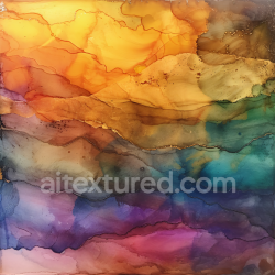 seamless Seamless 3D Alcohol Ink PBR Texture with Golden Amber and Multicolor Fluid Waves texture 8k free download PBR