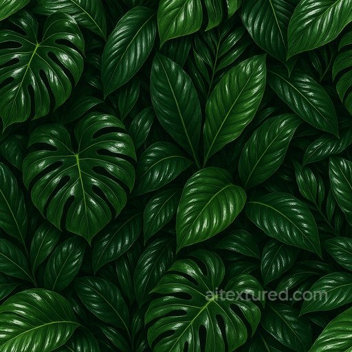 Shiny Tropical Leaves Seamless Texture seamless Foliage PBR texture