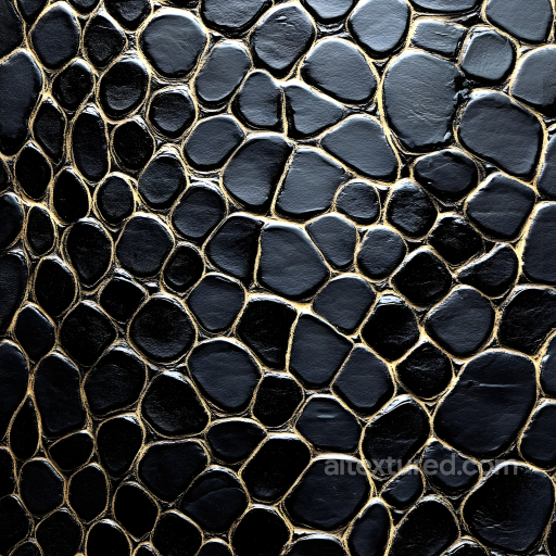 reptilian skin PBR texture featuring glossy black scales with natural creases seamless Skin PBR texture