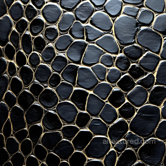 reptilian skin PBR texture featuring glossy black scales with natural creases Skin texture preview