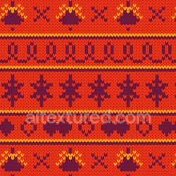 seamless Seamless Red Knitted Christmas Sweater 3D PBR Texture with Holiday Motifs texture 8k free download PBR