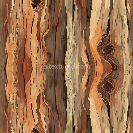 Seamless 3D Reclaimed Wood Planks PBR Texture with Rustic Knots and Varied Grain