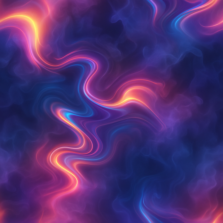 Light Leak Double Exposure Glow Neon Vortex Liquid Metal Smoke Ink Char… seamless PBR texture preview