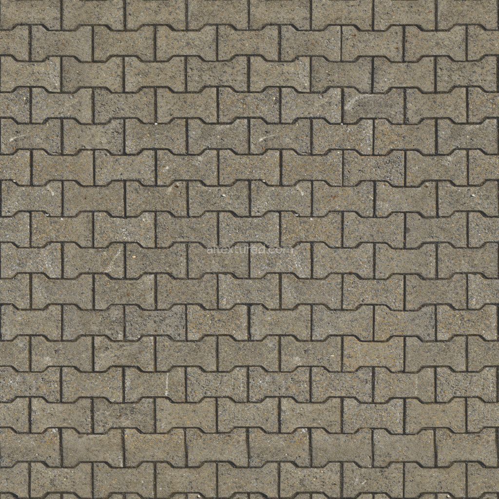 Seamless paving stones PBR texture with realistic detail