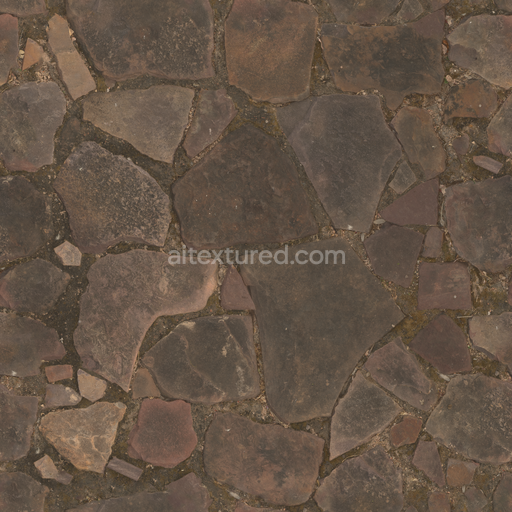 Stone Floor — Floor Pathway Slates Monastery Stone — PBR seamless 3D texture