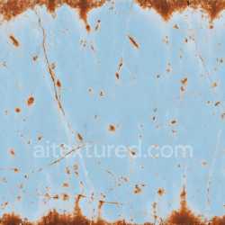 seamless Seamless 3D Rusty Metal Cracked and Pitted PBR Texture in Blue and Orange texture 8k free download PBR