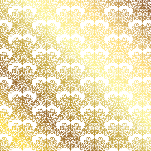 with Ornamental White and Gold Damask Pattern seamless White & Gold PBR texture