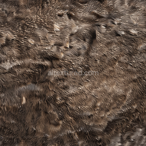 Seamless 3D Fur Leather PBR Texture with Realistic Hair Detail and Natural Brown Tones