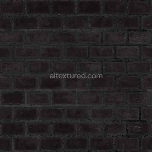 Seamless Black Brick Wall 15 by Share Textures – PBR 3D Texture (8K ready)