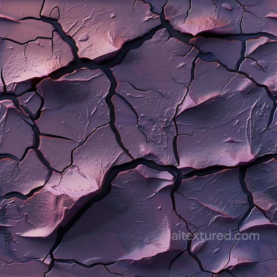 cracked dry earth holes PBR texture in purple hues Cracked & Holes texture preview