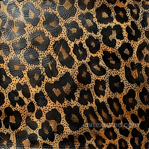 leopard print embossed leather PBR texture with rich grain and gloss seamless Leather PBR texture