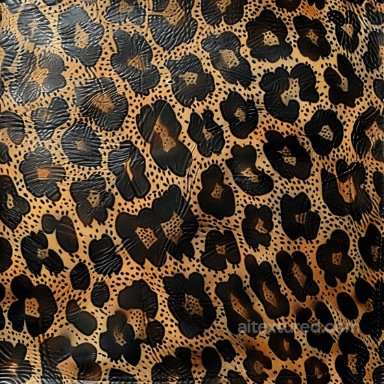 leopard print embossed leather PBR texture with rich grain and gloss Leather texture preview
