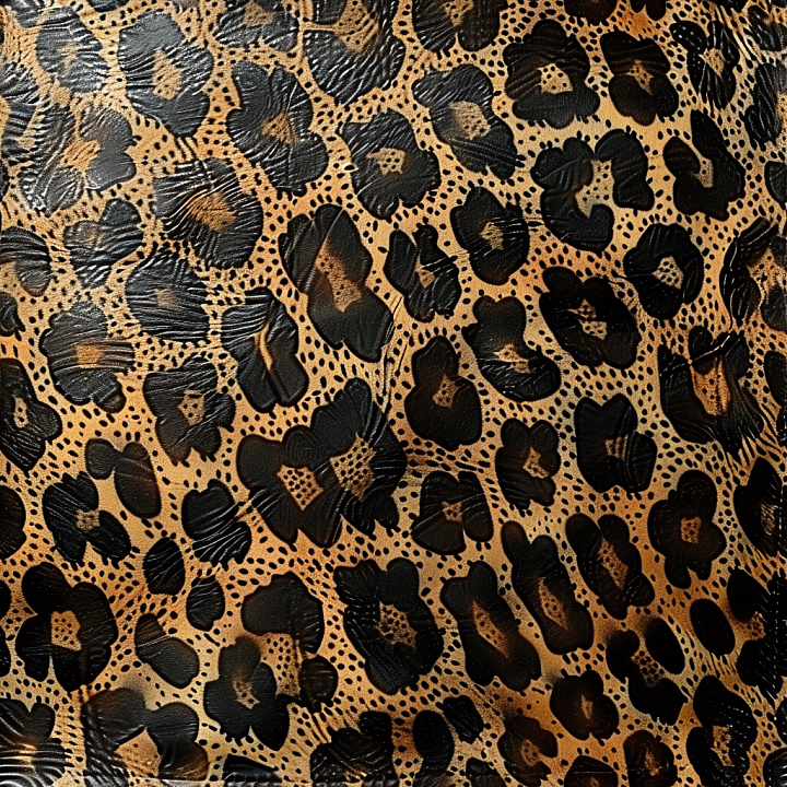 Leopard Print Embossed Leather With Rich Grain And Gloss seamless PBR texture preview