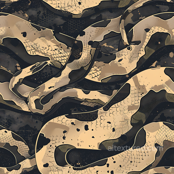 Desert Snake Scale Camouflage Texture with Organic Patterns Color Camouflage texture preview