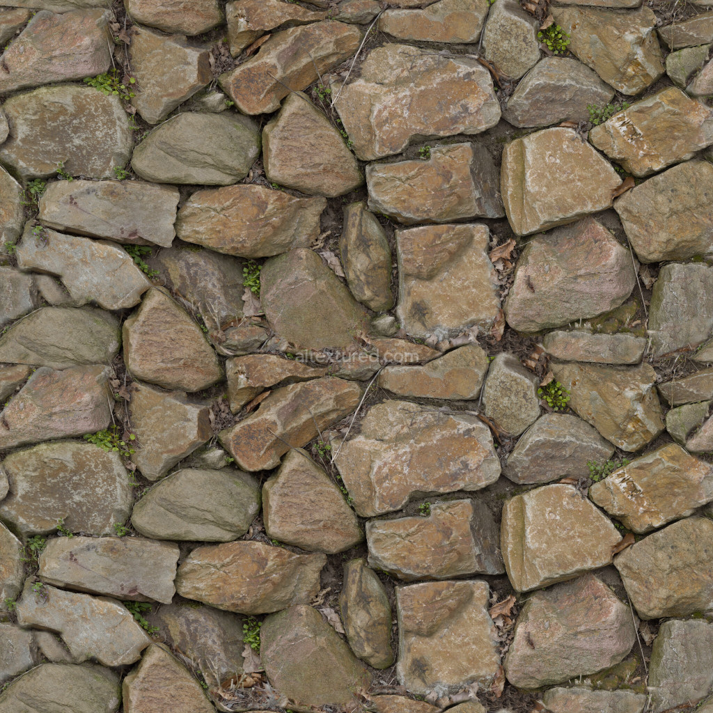 Seamless PBR rocks texture with detailed surface