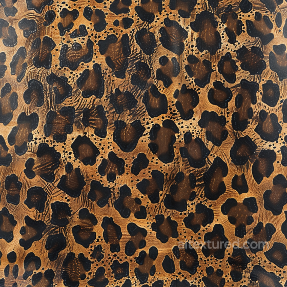 Leopard Print Brown Leather Texture with Detailed Grain and Glossy Finish Leather texture preview