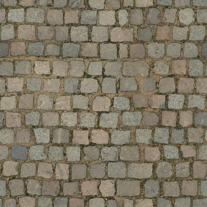 Cobblestone Mud Moss seamless PBR texture preview
