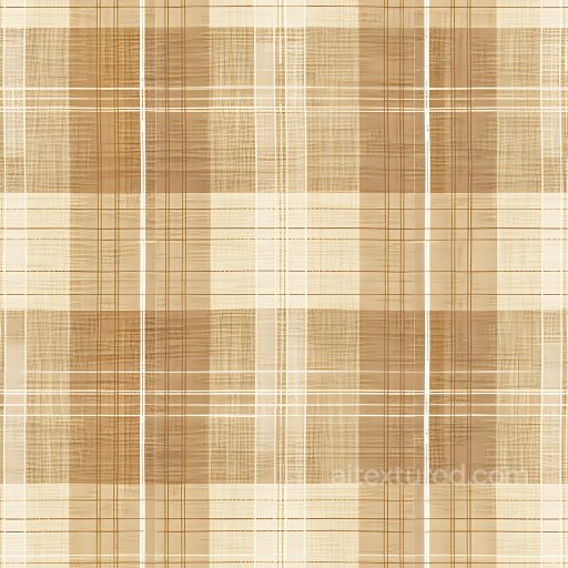Seamless 3D PBR Texture of Beige Plaid Fabric with Fine Woven Pattern texture preview