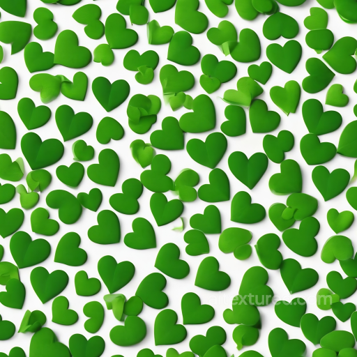 St Patrick Digital Paper Bundle Texture of Green Heart Shapes on White Background seamless St patrick digital paper bundle PBR texture