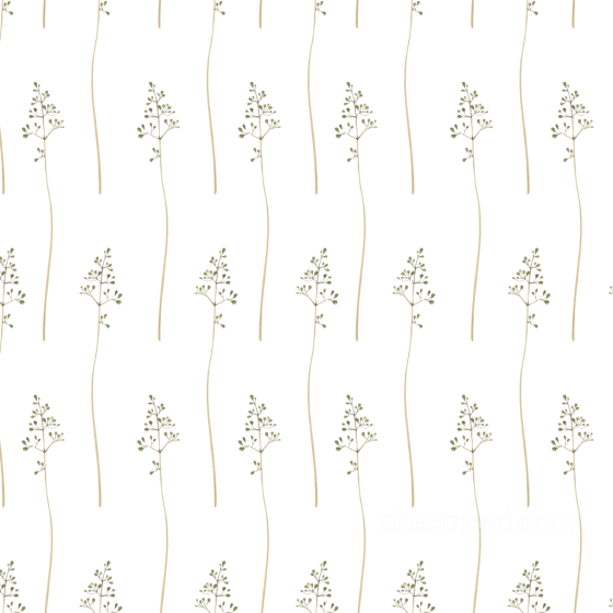 Delicate Watercolor Greenery Pattern on White Seamless Texture watercolor greenery texture preview