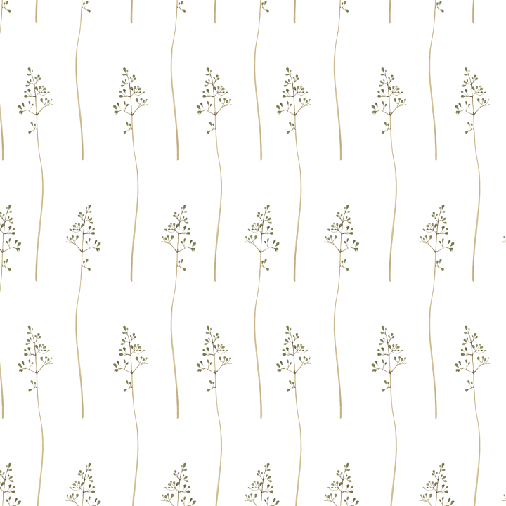 Delicate Watercolor Greenery Pattern on White seamless PBR texture preview