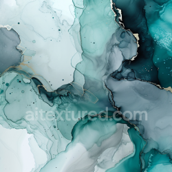 seamless Seamless 3D Alcohol Ink PBR Texture with Teal and Gray Fluid Waves texture 8k free download PBR
