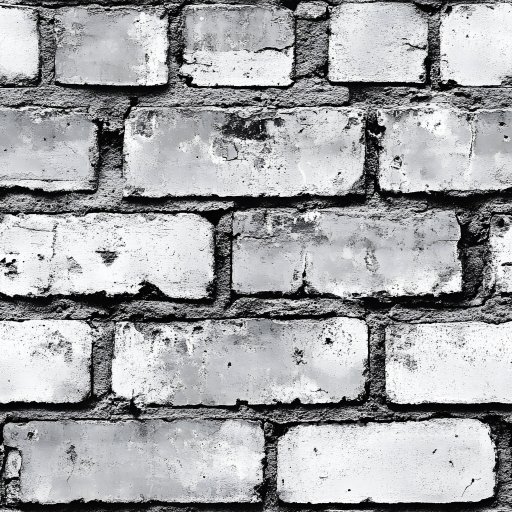 Cracked White Painted Brick Wall Texture with Worn Surface seamless Brick PBR texture