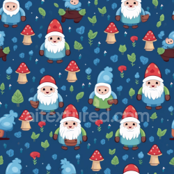 seamless Seamless 3D PBR Texture Featuring Charming Easter Gnomes and Mushrooms texture 8k free download PBR