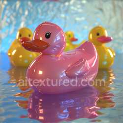 seamless Seamless 3D Inflated Glossy Rubber Duck PBR Texture in Pink and Yellow texture 8k free download PBR