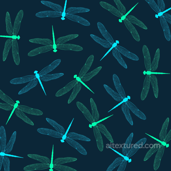 Featuring Stylized Blue and Green Dragonfly Silhouettes Dragonfly texture preview