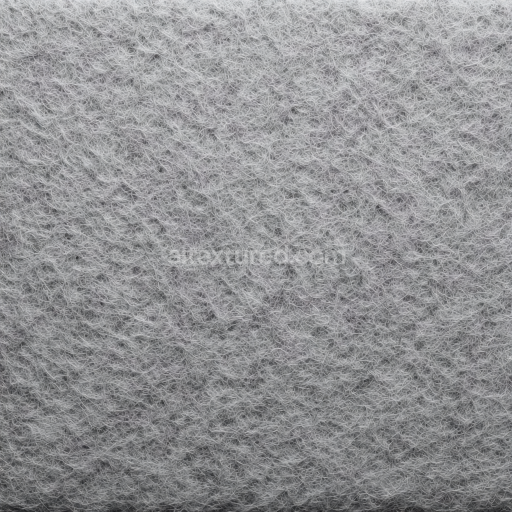 Seamless 3D gray wool felt PBR texture with dense, soft fiber surface