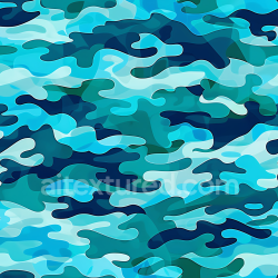 seamless Seamless 3D Blue Aqua Camouflage PBR Texture with Organic Wavy Shapes texture 8k free download PBR