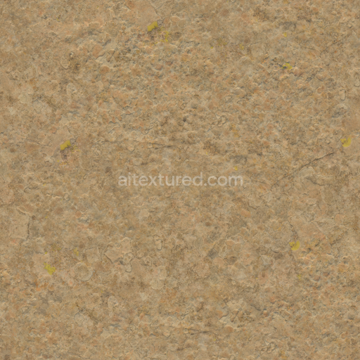 Seamless Weathered Yellow Rock 3D Texture (PBR up to 8K)